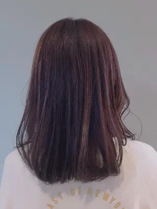 セミロング カラー はらだ ともこ☺︎のヘアスタイル