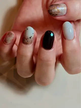 ネイル なんば堀江/育爪施術 ニュアンス✻Kaphのネイルデザイン