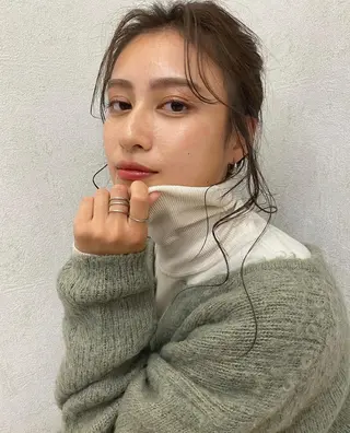 セミロング メンズバレイヤージュ 斉藤春のヘアスタイル