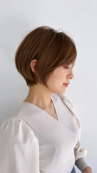 ショート ショート白髪染め無料 ／河瀬謙介のヘアスタイル