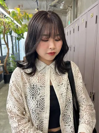 セミロング カラー maho/ブリーチ なし垢抜けカラー♡のヘアスタイル