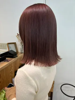 ミディアム カラー 室谷 ゆりあのヘアスタイル