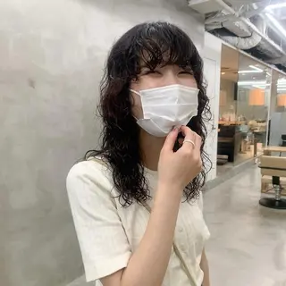 セミロング パーマ yiye 青山所属・無料カットモデル募集 🌱ひょうがのヘアスタイル