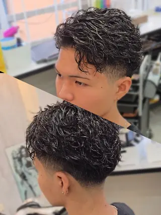 メンズ ショート パーマ Lapis 名古屋駅前店所属・LEN名古屋/パーマ 海外ヘア/メンズ特化のヘアスタイル