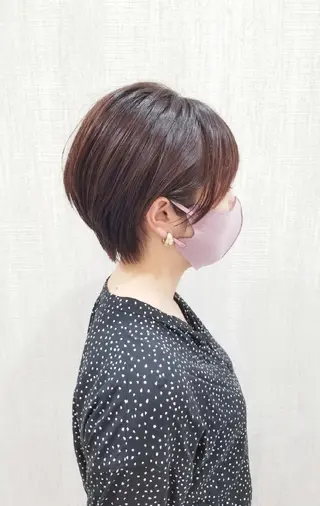 ショート カラー 顔周りレイヤーカット 髪質改善代表西村功平のヘアスタイル