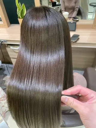 ロング パーマ 美髪矯正/髪質改善 /ヨナミネのヘアスタイル