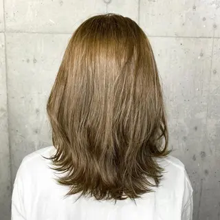 セミロング メンズブリーチカラー /パーマ ごーた立川のヘアスタイル