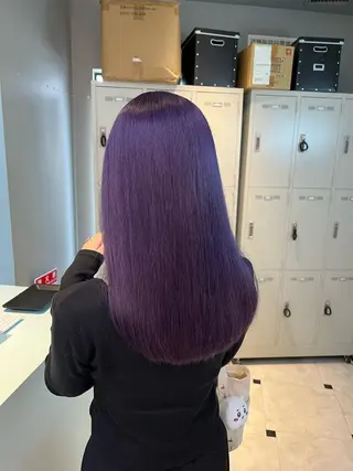 セミロング カラー ブリーチカラー 🩵MIZUKIのヘアスタイル