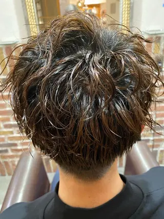 パーマ メンズ グレージュ/透明感/ 韓国ヘア/RISAのヘアスタイル