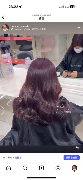 セミロング 🎀🫧透明感 ピンクラベンダー💟のヘアスタイル