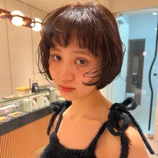 ショート パーマ yiye青山店所属・無料カットモデル /yuukaのヘアスタイル