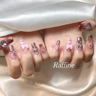 ネイル RAFFINE 月🦋🩵のネイルデザイン