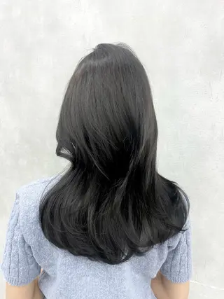 セミロング カラー 京都レイヤーカット うえひのヘアスタイル