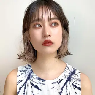 ミディアム カラー レイヤー専門家 ダブルカラー修のヘアスタイル