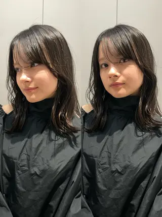 ミディアム 🪽艶感× hair ｜kazaneのヘアスタイル