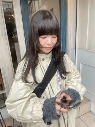 ロング カラー 🙃 透明感カラー/ボブのヘアスタイル