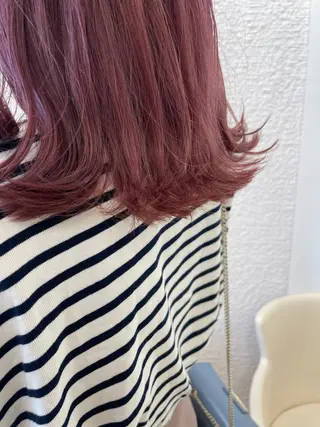 セミロング カラー 🍀自然＆長持ち♪ 縮毛矯正の匠✨️のヘアスタイル