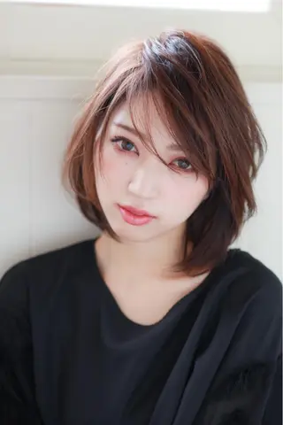 ミディアム カラー パーマ 加藤 茂之のヘアスタイル