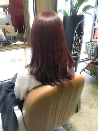 セミロング カラー 北條 優輝のヘアスタイル