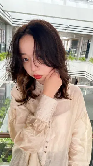 セミロング RURI韓国ボブ 🇰🇷タッセルボブのヘアスタイル