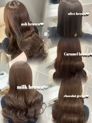 カラー 🎀ちゃんりお🎀 /ブラウン/透明感のヘアスタイル