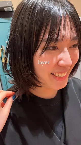 ミディアム ｼｮｰﾄｶｯﾄ 梅田 山下　すみれのヘアスタイル