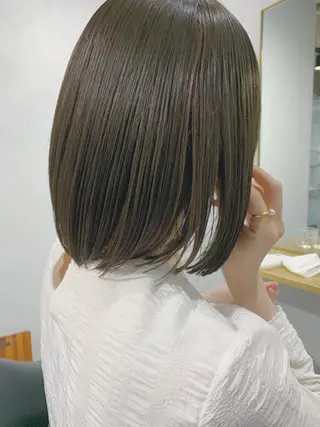 ショート カラー ボブパーマコテ巻き風 パーマNo1深江秀平のヘアスタイル