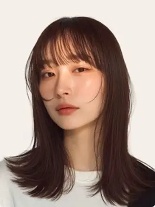 ミディアム カラー 竹田 佳奈のヘアスタイル