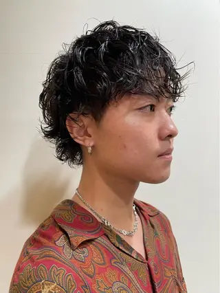 パーマ メンズ RIN／韓国ヘア レイヤーカットのヘアスタイル