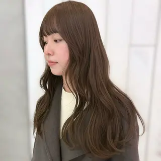 ロング カラー mashu Atoro所属・梅田美容室/レイヤー /ベージュ/miyuのヘアスタイル
