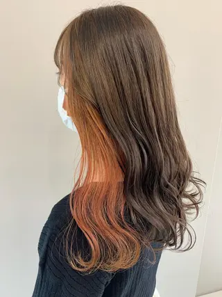 セミロング カラー theF___ yukoのヘアスタイル