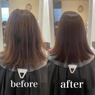 セミロング 縮毛矯正/髪質改善 主税巧一のヘアスタイル