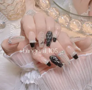 ネイル 23時まで❤︎韓国、 ワンホンネイルのネイルデザイン