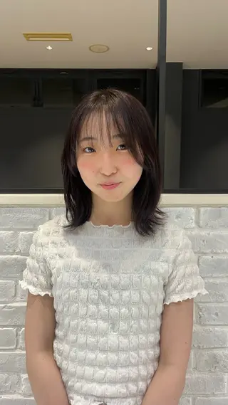 ミディアム カラー パーマ/モデル募集 /フウカのヘアスタイル