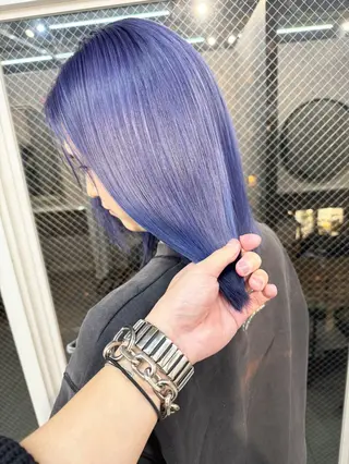 ミディアム ヘアアレンジ lani ブリーチ /ダブルカラーのヘアスタイル