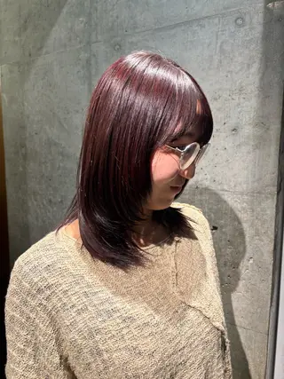 ミディアム カラー ☆ﾘｻ  カラー/ トリートメント☆のヘアスタイル