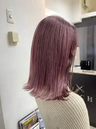 ミディアム カラー 前田 桃花のヘアスタイル