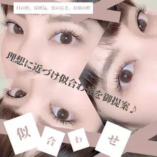 カラー パーマ ヘアアレンジ メンズ キッズ ネイル マツエク・マツパ アイブロウ and petite hanaのマツエク・マツパデザイン