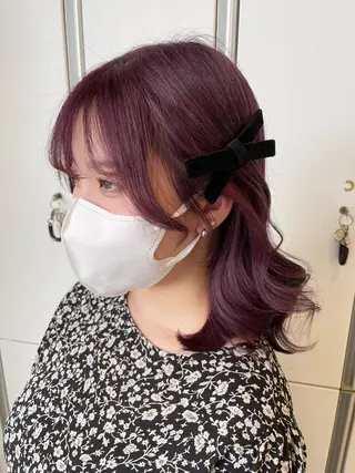 noa hair design 町田店所属・miyu♡̷̷ 韓国ヘア/顔まわりのヘアスタイル