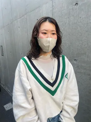 ショート パーマ 土屋 美賀のヘアスタイル