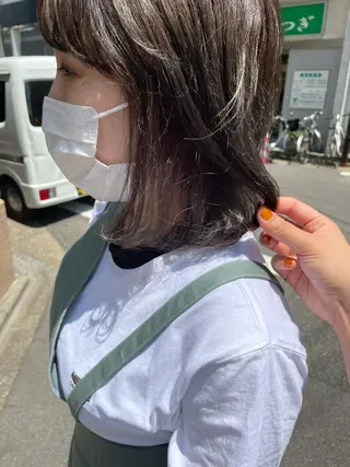 ミディアム カラー 高橋 みく/ minim 暖色のヘアスタイル