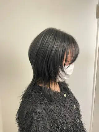 ミディアム yu-kaハッシュ カット/韓国レイヤーのヘアスタイル