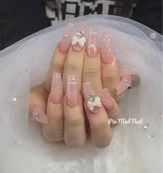 ネイル momo 長さだしのネイルデザイン