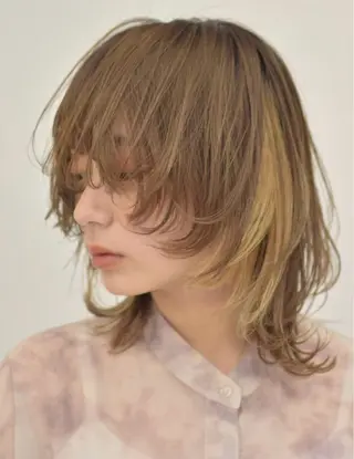 ミディアム 渋谷/プルエクステ/ ハイトーン/みきとのヘアスタイル