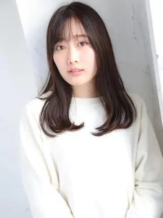 ミディアム カラー パーマ 野崎 ひかりのヘアスタイル