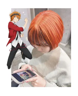 ショート カラー GARU-ガル-所属・TSUNO🦖 派手髪/オタク美容師のヘアスタイル