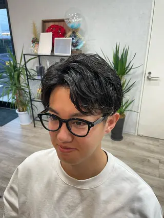 ミディアム パーマ 大西 貴のヘアスタイル