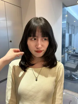 ミディアム 透明感/韓国ヘア/ miyu 🎀のヘアスタイル