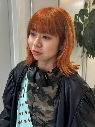 ミディアム カラー 透明感カラー/パーマ /烏丸御池/寿々乃のヘアスタイル