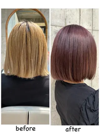 ミディアム カラー LA・BEAU 赤羽店所属・千葉 優奈のヘアスタイル